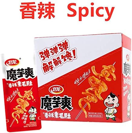 Weilong Latiao, Spicy Strip,Wei Long Konjac 20 Sachets / 360g Chinese Snack ,Chanmoyu,Moyushuang,卫龙辣条 馋魔芋 魔芋爽 (Spicy香辣)