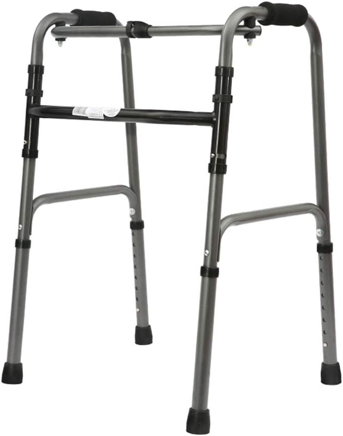 Foldable Walking Frame,Geriatric Elderly - Adjustable Height:70~80cm - Walking Aid Armrest Thickened Steel Pipe Crutch Decoration