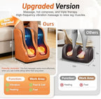 Full Body Massage Mat with Foot Massager, Shiatsu Vibration Massage Pad with Heat, Detachable Neck Pillow, Airbag Lumbar Support & Remote Control for Back, Waist, Legs and Feet