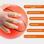 Skylety 30 Pieces Finger Sleeves with 1 Storage Bag, Thumb Splint Brace Support Protector Breathable Elastic Finger Tape for Pain Relief Arthritis Trigger Sports Basketball Baseball(Beige)