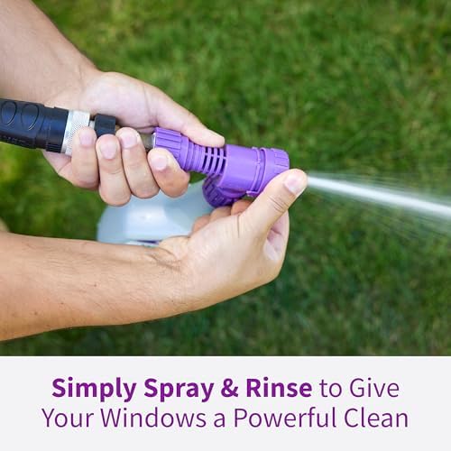 Rejuvenate Window Cleaner, 32 Ounces, Non-Toxic Outdoor Window Cleaner With Hose-End Adapter Quickly Removes Dirt For A Spot- And Streak-Free Shine, 2 Pack