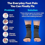 SB SOX Plantar Fasciitis Compression Socks – Arch Support Sleeve for Heel Pain Relief, Achilles Tendonitis & Foot Pain – Toeless Ankle Compression, All-Day Comfort (Black, Medium)