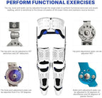 Knee Support Brace, Hip Knee Ankle Foot Orthosis with Walking Boots, Full Leg Brace Adjustable Knee Immobilizer for Hip Fracture Rehabilitation Equipment