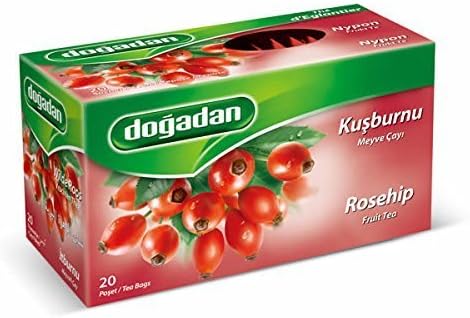 Dogadan Kusburnu (Rosehip Fruit Tea) 20 Tea Bags, Pack of 3