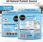 Healthier Comforts Lactose Free Skim Milk Powder | High Protein, Fat Free, Non-GMO, rBST Hormone Free, Kosher, Gluten Free, No Fillers | Baking, Coffee Creamer, Shakes| Makes 14 cups (21 oz)