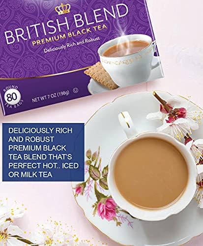 Tetley British Blend Premium Black Tea, 80 Teabags (Pack of 6)