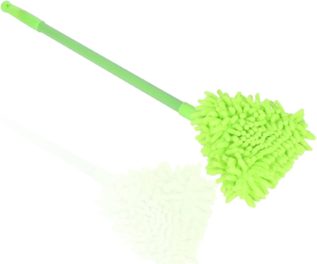 Extendable Mop, 37 Inch Wall Mop with Long Handle, Chenille Microfiber Cleaning Head Wall Mop, 180 Degree Rotatable Triangular Cleaning Mop Home Wall Ceiling Floor Cleaning