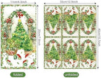 40Pcs Christmas Guest Napkins, Christmas Tree Disposable Hand Towels, Festive Xmas Tree Design Paper Towels with Holly & Red Bows, Xmas Party Decorative for Bathroom, Holiday Kitchen Dining Table