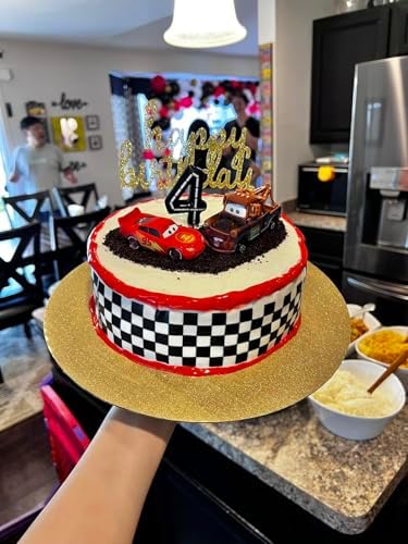 Whimsical Practicality Checks Birthday Cake Borders