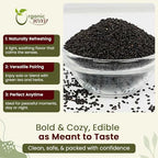 Organic Way Edible Basil Seeds | Organic & Kosher Certified | Sabja Seeds Rich in Fibers | Raw, Vegan, Non GMO & Gluten Free | USDA Certified | Origin - India (16 Ounce Pack)