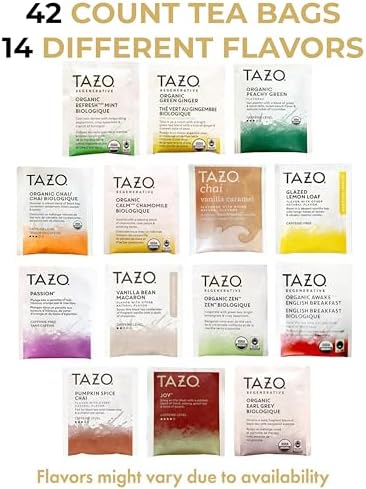 Tea Bags Sampler Assortment Variety Pack Gift Box (42 Count) 14 Different Flavors Gifts for Her Him Women Men Tea Lovers Couples Family Friends Coworker