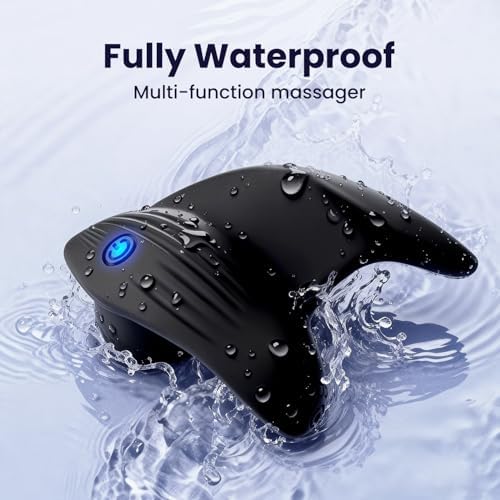 OCEANSUN Soft Finger Massage Ball, Waterproof Rechargeable Mini Massage Tool (Black)