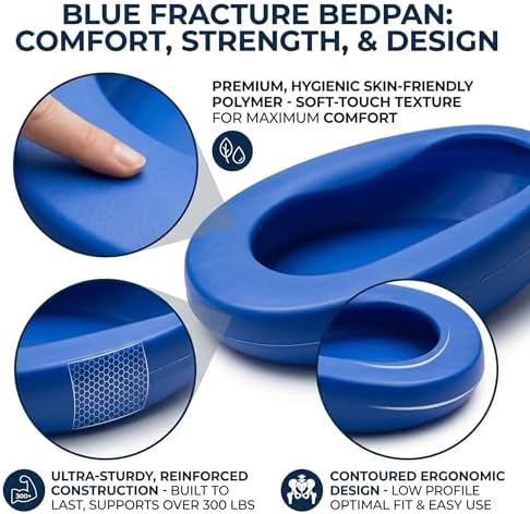 Comfortable Bed Pan for Women and Men, Contoured Bed Pans Spill Proof, Large Smooth Surface Bedpan for Men, Reliable Bedpans for Elderly Men, Portable Lightweight Practical Toilet Device Case