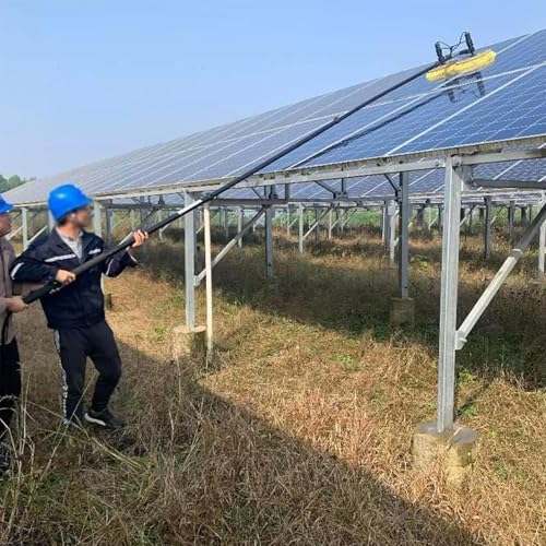 Electric Solar Photovoltaic Panel Cleaning, Photovoltaic Panel Cleaning Tool, Double Head Automatic Solar Panel, Roof Water Brush, Adjustable Water Fed Pole Cleaning Kit,7.5M/24.6FT