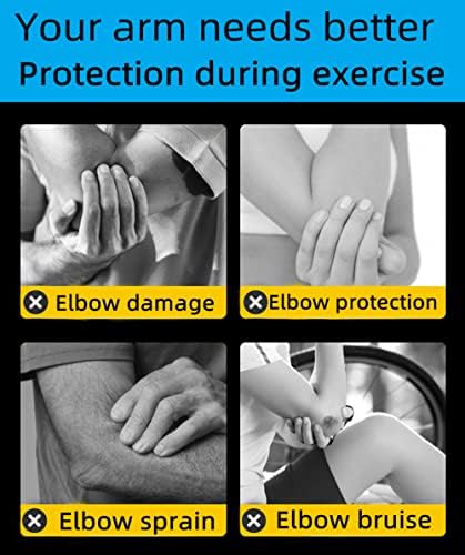 Elbow Compression Sleeves, Elbow Brace for Men Women, Tennis Golfer's Elbow Support, Arm Support Sleeves For Sports Protection And Pain Relief (Black)