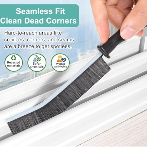 Crevice Cleaning Brush，Hard-Bristled Grout Brush，2026 New Multifunctional Gap Cleaning Brush Tool，Dead Corners Brushes for Bathroom Kitchen Tiles Window Door Slots，3pcs
