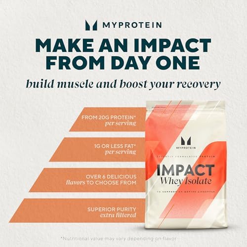 Myprotein Impact Whey Protein Powder, 2.2 Lbs (30 Servings) Chocolate Milkshake, 22g Protein & 5g BCAA Per Serving, Protein Shake for Superior Performance, Muscle Strength & Recovery, Gluten Free