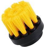 2 inch Diameter Drill Powered Stiff Scrub Cleaning Brush Heavy Duty Cleaning Applications for Bathroom Surfaces, Tile and Grout, Hard Water Stains, Rust (Yellow)