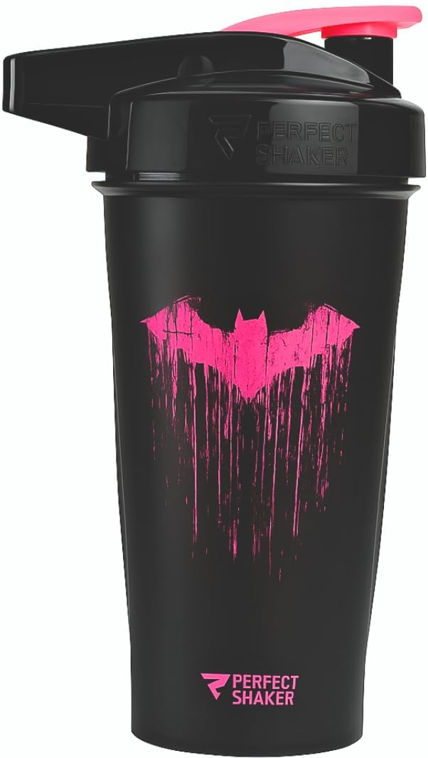 PerfectShaker ACTIV DC Comics & Justice League Series | Leak-Proof, BPA-Free, Shatter-Resistant | ActionRod Mixing Technology for Smooth Blends | Gym, Fitness & Sports Shaker - 28oz (Batgirl)