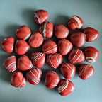 Natural Red Jasper Healing Heart Shape Crystal Stone, Polished Semi-Precious Stone for Love, Wellness Positive Energy | Reiki Chakra Meditation (1.8 Inch)