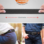 KEMISANT Men Belt-Stretch Woven Braided Belt For Gift Men Golf Casual Jeans Dresses with Nylon Canvas 1 3/8"