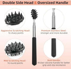 WOVTE Extendable Back Scratcher for Men Women with 4PCS Detachable Heads, Stocking Stuffers for Men Adults, Anniversary Mothers Day Fathers Day Birthday Gifts for Men Dad Mom, Easter Basket Stuffers