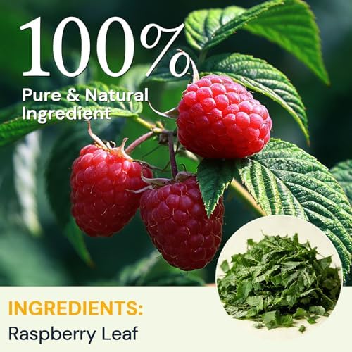 Raspberry Leaf Herbal Tea - 40 Teabags, Naturally Caffeine-Free, Mild & Herbal Taste