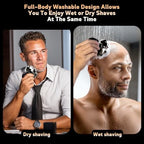 Electric Razor for Men,Head Shavers for Bald Men,Electric Shavers for Men with Wet & Dry Bald Head Shaver 9D Floating, 5-in-1 Body Shavers Comes with Magnetic Detachable Blades