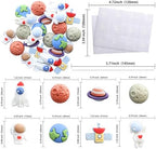Ephlyn 24Pcs Outer Space Cupcake Toppers Planet Rocket Spaceship Trip to the Moon Star Cupcake Picks Solar System Galaxy Universe Planets Birthday Cupcake Decorations Party Supplies