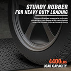 DNA Motoring 7.7" Rise Rubber Curb Ramp Heavy Duty Loading Driveway Ramp Threshold Ramp 39" L x 19.7" W x 7.7" H for Loading Dock, Warehouse, Wheelchair, Motorcycles, Cars, TOOLS-00654