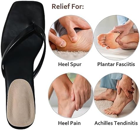 (3 Pairs) Pigskin Heel Cushions Cups for Plantar Fasciitis, Sore Heel Pain, Bone Spur & Achilles Tendonitis, Heel Support Insoles, Adhesive Heel Padding Inserts for High Heels Boots Flats Sandals