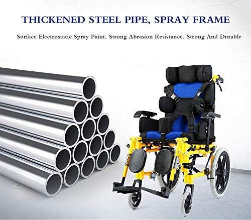 A&DW Cerebral Palsy Adult/Children's Wheelchair car Multi-Functional Disabled Children Fully Lying Flat Reclining Driving Medical Wheelchair,Child