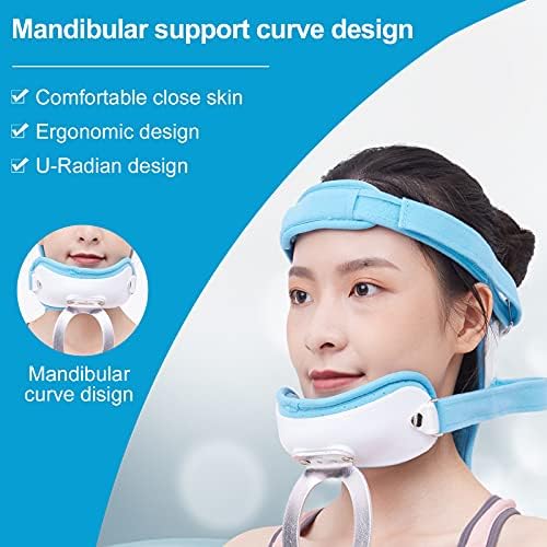 Cervical Thoracic Orthosis Adjustable Orthotics for Head Neck Chest Cervical Vertebra Rehabilitation Support Stabilizer (Blue)