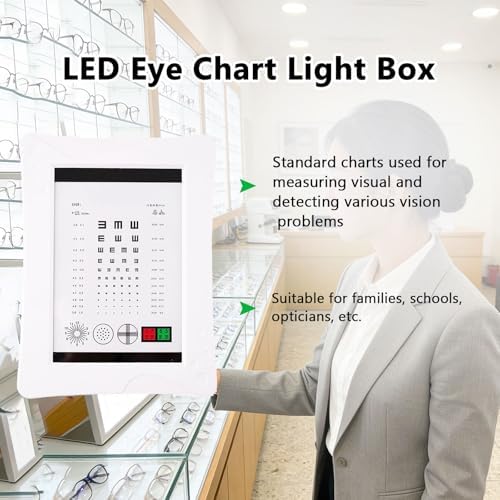 LED Eye Chart Light Box with Astigmatism Vision Marker Standard Logarithmic Vision Eye Vision Chart for Home Optical Shop