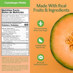 Frutiva Authentic Cantaloupe Drink Mix | Made in Mexico with Cane Sugar | Aguas Frescas Concentrate Makes 2.6 Gallons | No High Fructose Corn Syrup | Perfect for Drinks, Desserts & More