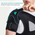 KD Shoulder Support Brace: Shoulder Stability Brace for Torn Rotator Cuff, AC Joint Pain Relief, Dislocation, Tendonitis, Arthritis - Shoulder Braces for Men/Women with X-Strap Support System