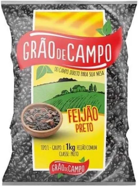 Grao de Campo Black Beans 2.2 lb | Pack of 2 + Exclusive Brazil in Texas Bracelet | Feijao Preto Brasileiro | Bundle by Brazil in Texas