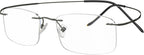 Eyekepper Titanium Rimless Reading Glasses Readers Men Women Gunmetal +2.5