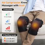 QUINEAR Knee Massager for Pain Relief,Air Compression Heating Pad for Knee,Heated Knee Warmers Wrap, 3 Modes & 3 Intensities
