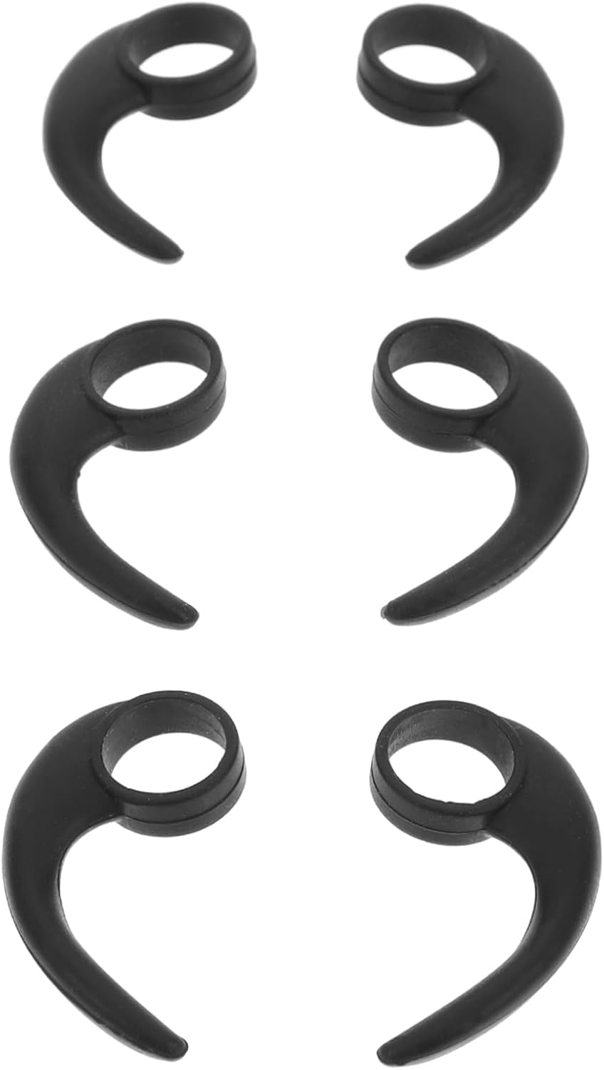 6Pcs Non Slip Sports Earphone Silicone Ear Hooks Comfortable Protective Earflap Clips with Large Medium Small for Secure Fit During Exercise