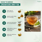 Zyanna Cream Earl Grey Black Tea | Premium Black Tea (3.53 Ounce Bag /50 cups) Citrus Bergamot Oil, Vanilla Flavor | Natural Caffeine | Smooth Lady Crème Aromatic Loose Leaf Bags - Hot Iced Kombucha