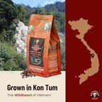 Vietnamese Whole Bean Coffee - Saigondan Adventure 100% Robusta Light Espresso Roast - Premium Single Origin, Direct Trade Vietnamese Coffee - 12 oz