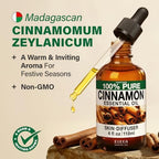 KUKKA Cinnamon Essential Oils - 4 Fl Oz - for Hair, Skin, Diffuser, Aromatherapy & DIY Soap Making Scent