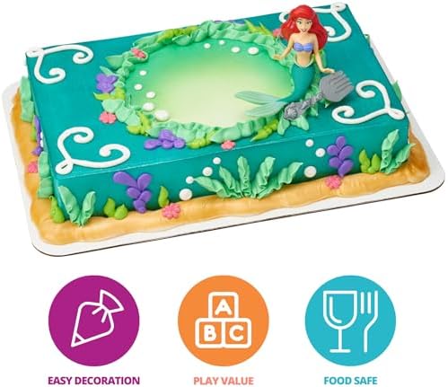 DecoSet® Disney Princess Ariel Colors of the Cake Topper - 2-Piece cake decoration