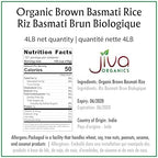 Jiva Organic Brown Basmati Rice 4 LB Bag - Premium Quality, Authentic Indian Origin, Whole Grain