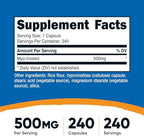 Nutricost Inositol Capsules 500mg, 240 Capsules - Veggie Capsules, Non-GMO, Gluten Free (Myo-Inositol)