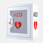 AED Defibrillator Wall Mount Storage Cabinet, CMXIKJ Stainless Steel AED Cabinet with Snap Lock, fits All Brands Cardiac Science for Home, Office, Hospital and Public Places, 14.1 x 7 x 15.7 Inch