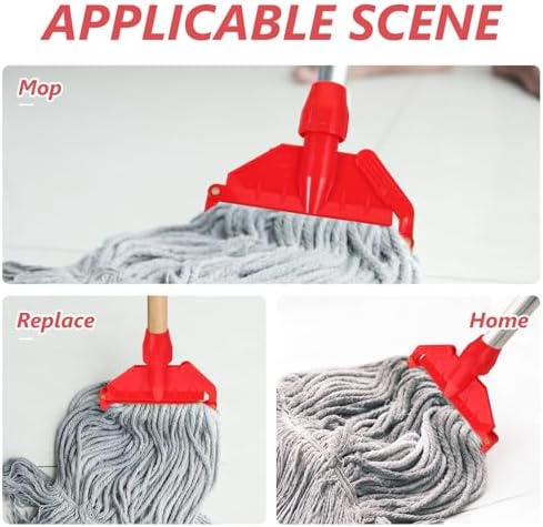 FRCOLOR Mop Replacement Clamp Detachable Mop Head Clip Handle Part for Stable and Easy Floor Cleaning Accessory 6.88X5.31X1.57 in