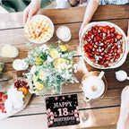 40Pcs Happy 18th Birthday Paper Napkins 18 Year Old Party Tableware Set Black Rose Gold Party Dinnerware for Girls or boys Birthday Decorations 6.5x6.5 Inches