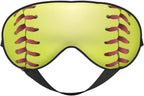 Softball Sleep Mask Soft Eye Mask Blindfold with Adjustable Strap Shade Cover Sleeping Eye Mask for Nap Travel Night Sleep 7.9x4 in